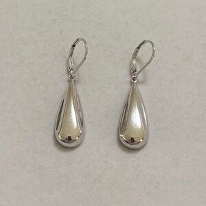 R 925 Sterling Silver Dangly Teardrop Detachable Charms Drop Earrings